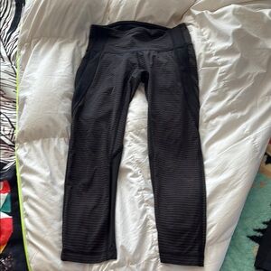 Lululemon Gray Pinstripe Leggings